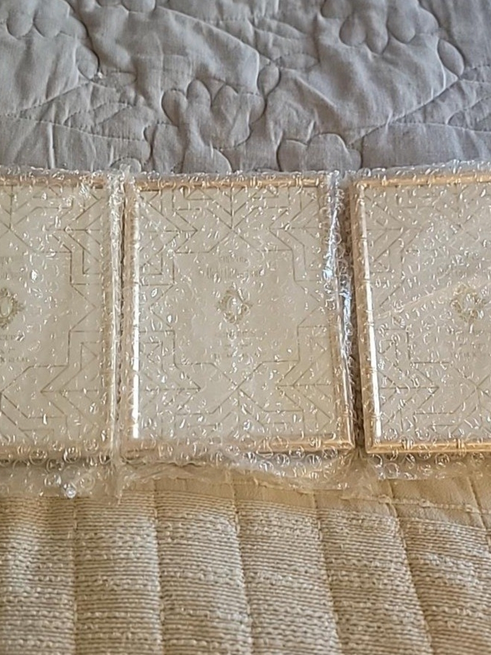 Set of 3 Concepts Imperial Gold 5x7 Metal Picture Frames – New